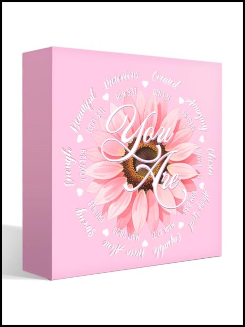 Wooden Box Sign Inspirational Desk Decor Tabletop Plaque